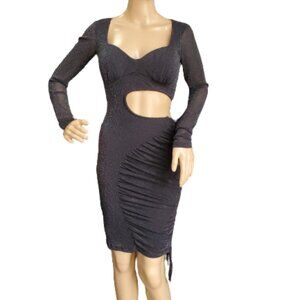 JW signature women's black shimmer fitted dress size S